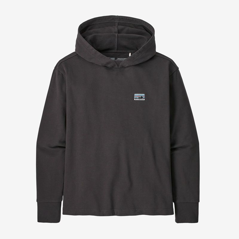 Black Patagonia Regenerative Organic Certified™ Cotton Essential Women's Hoodie | MGEDHI642